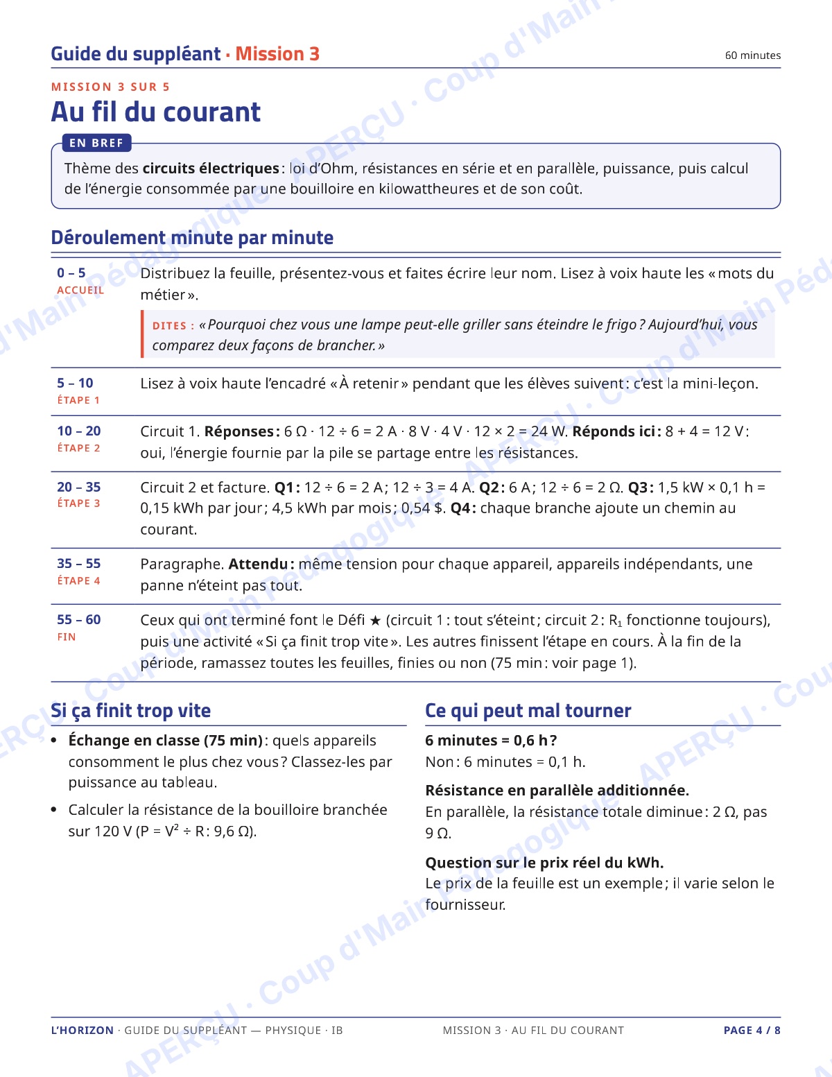 Page 4 — Physique IB — 11e-12e, trousse de suppléance