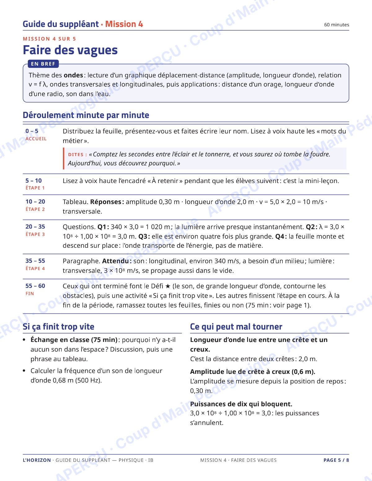Page 5 — Physique IB — 11e-12e, trousse de suppléance