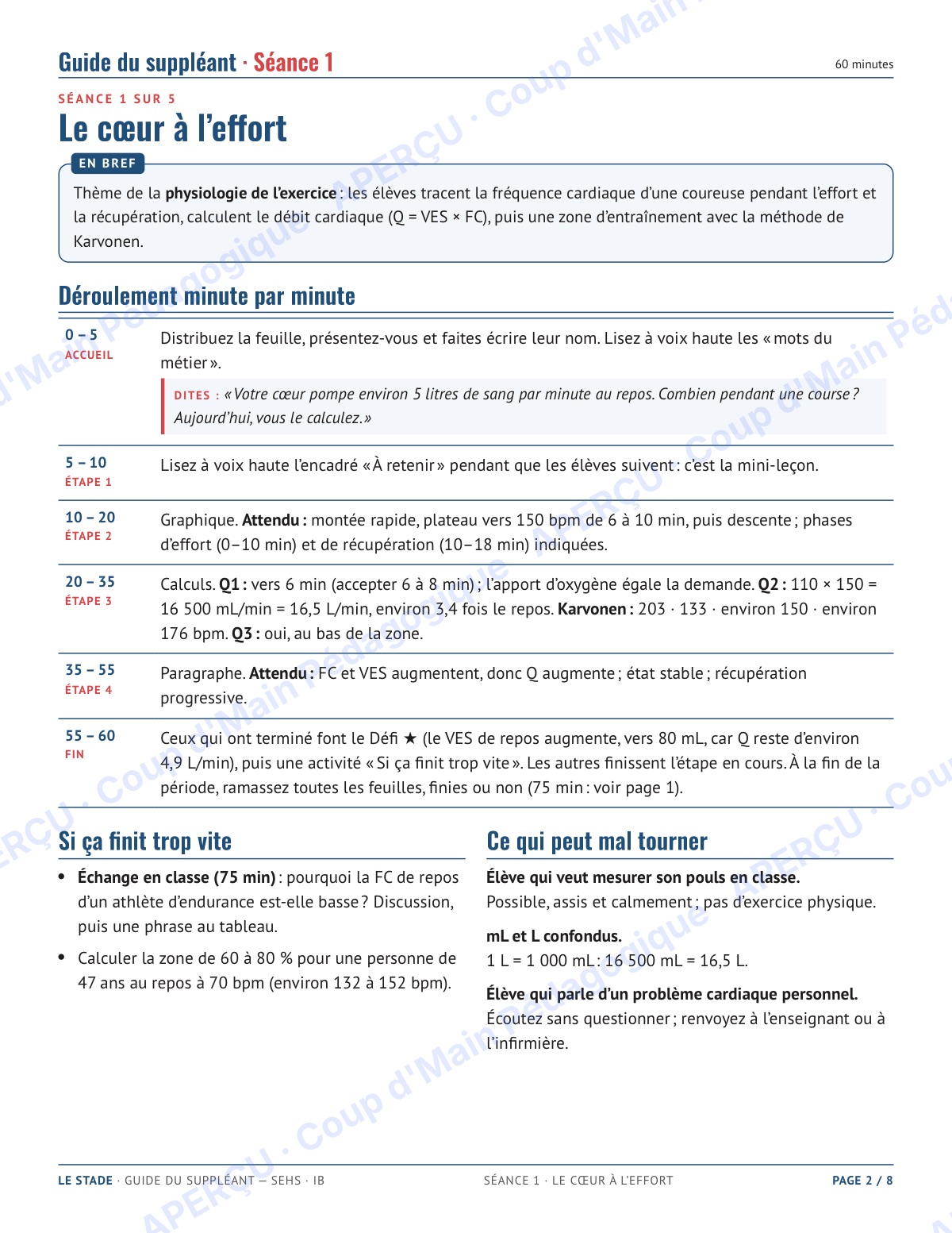Page 2 — Sciences du sport IB (SEHS) — 11e-12e, suppléance