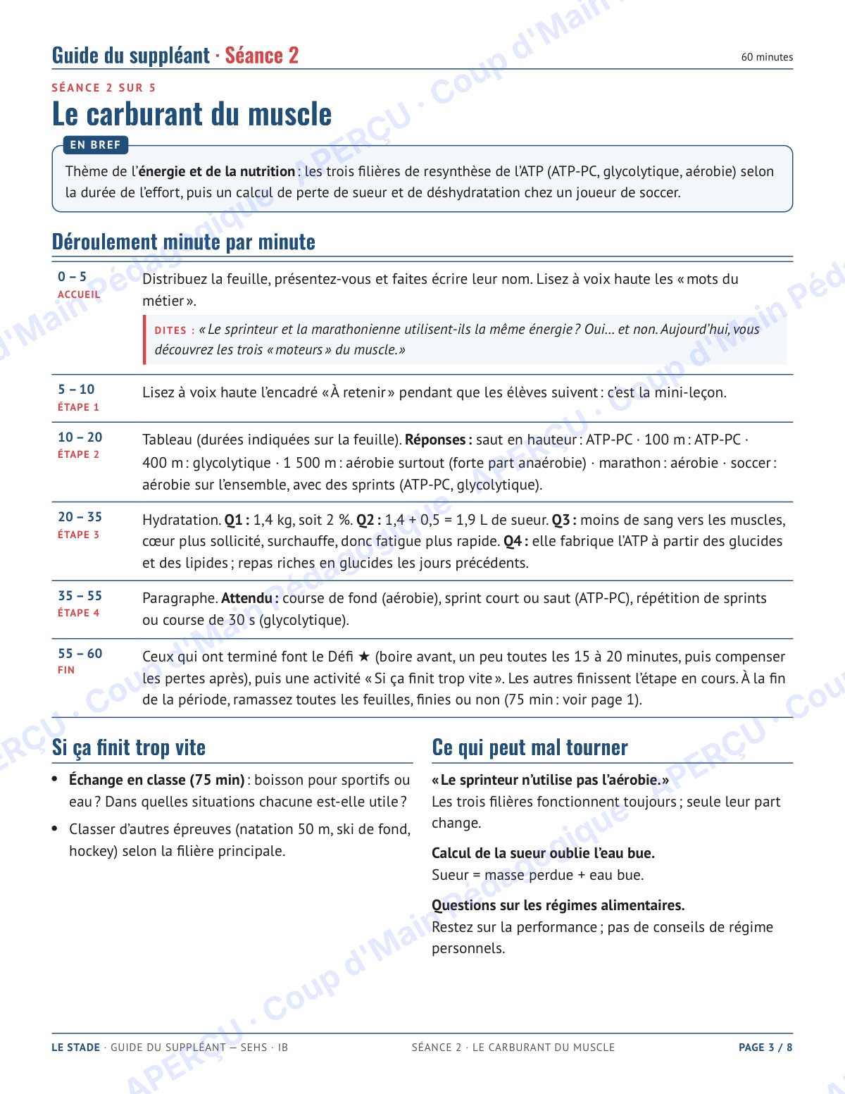 Page 3 — Sciences du sport IB (SEHS) — 11e-12e, suppléance