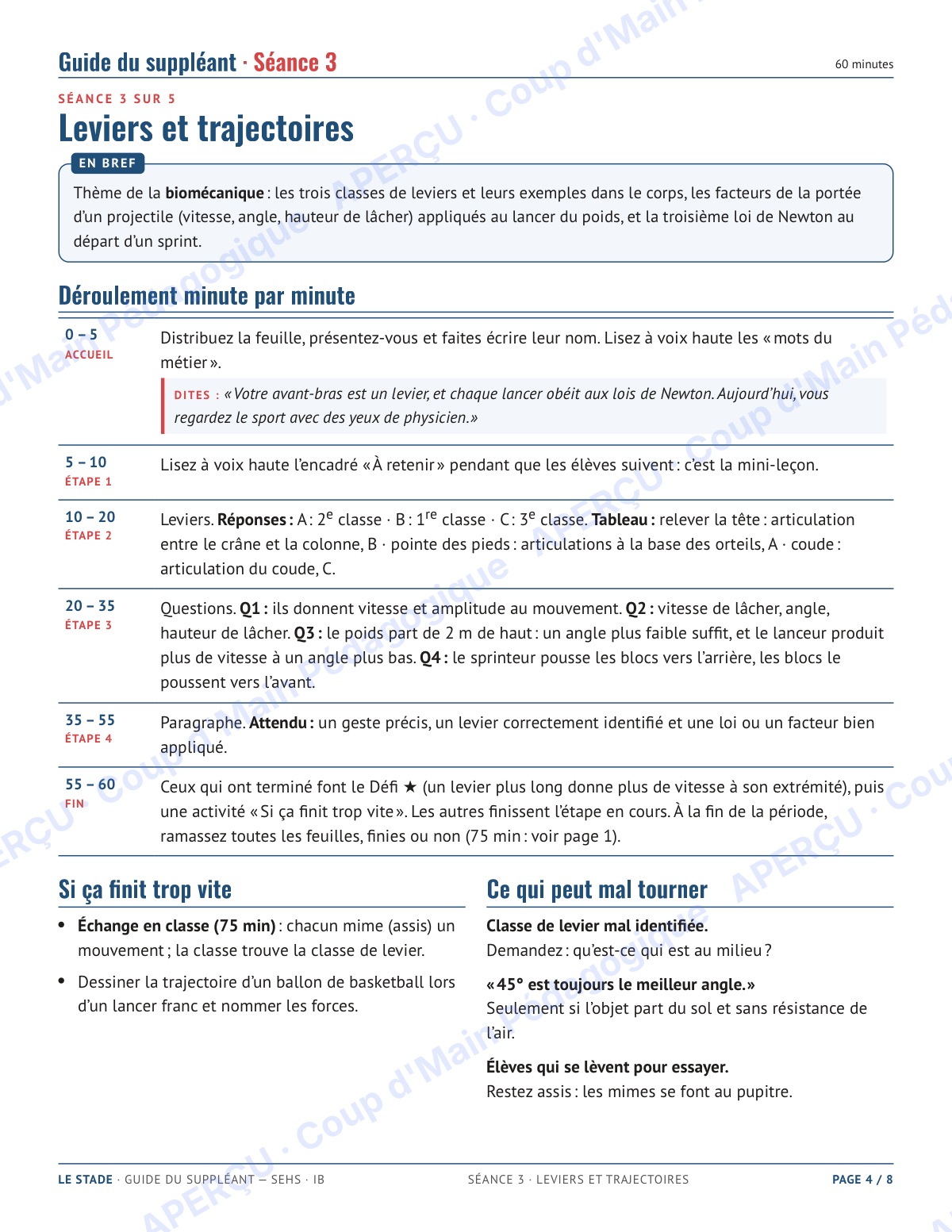 Page 4 — Sciences du sport IB (SEHS) — 11e-12e, suppléance