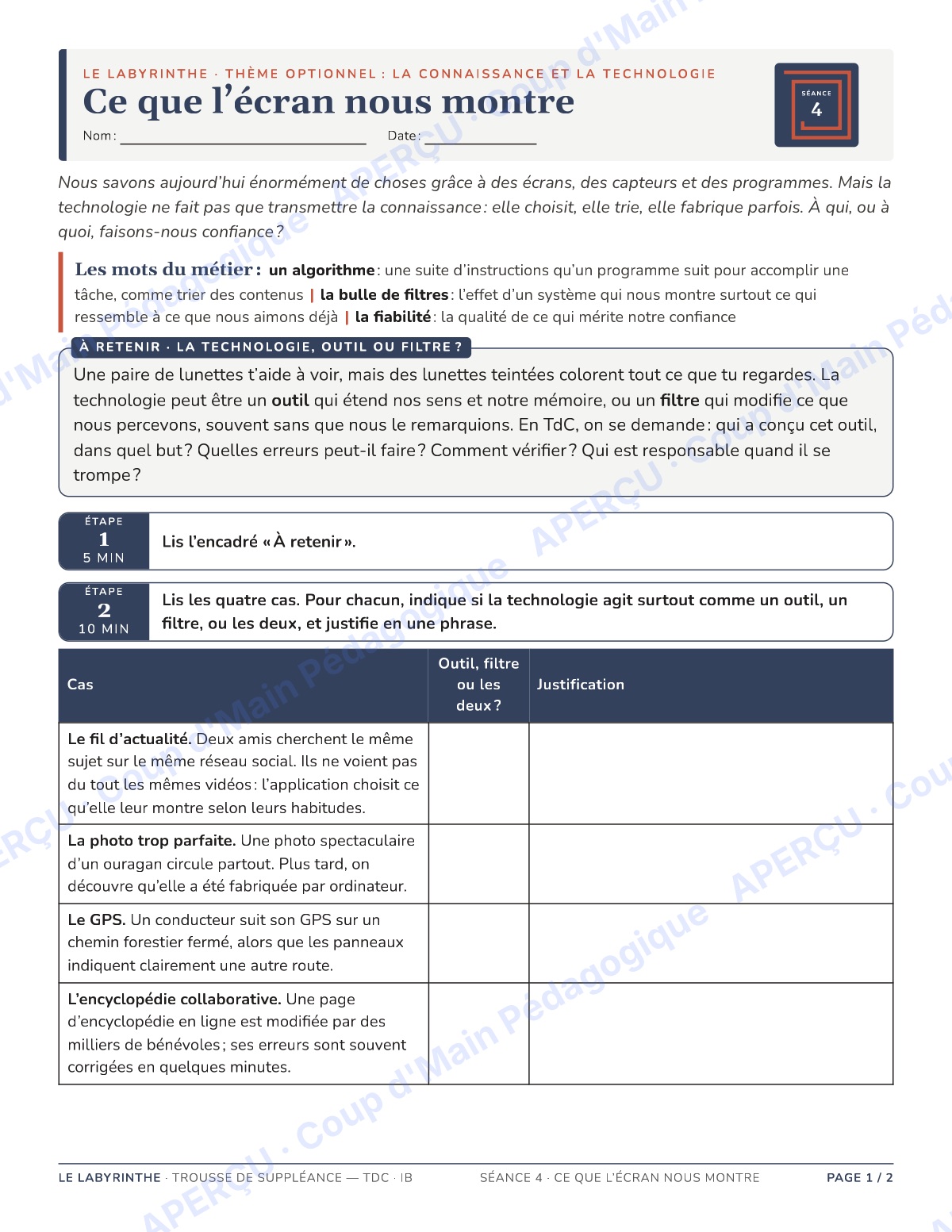 Page 7 — TdC IB — 11e-12e, trousse de suppléance