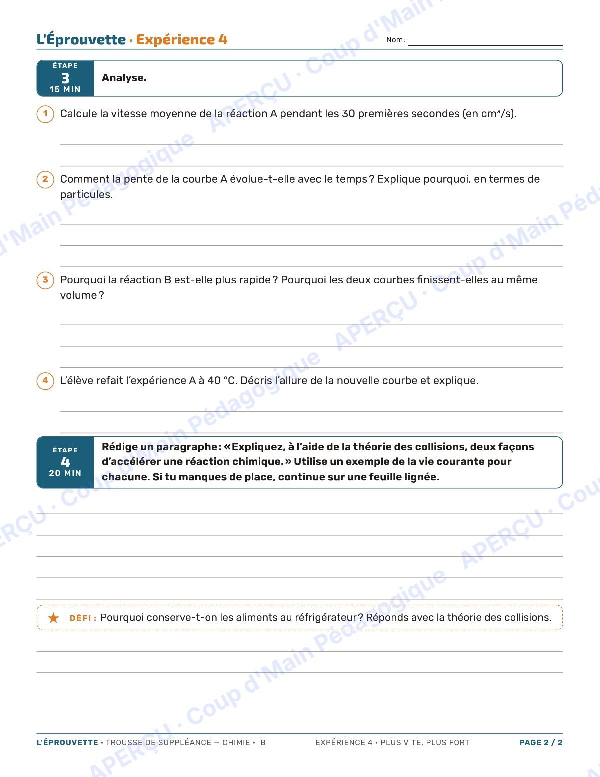 Page 8 — Chimie IB — 11e-12e, trousse de suppléance