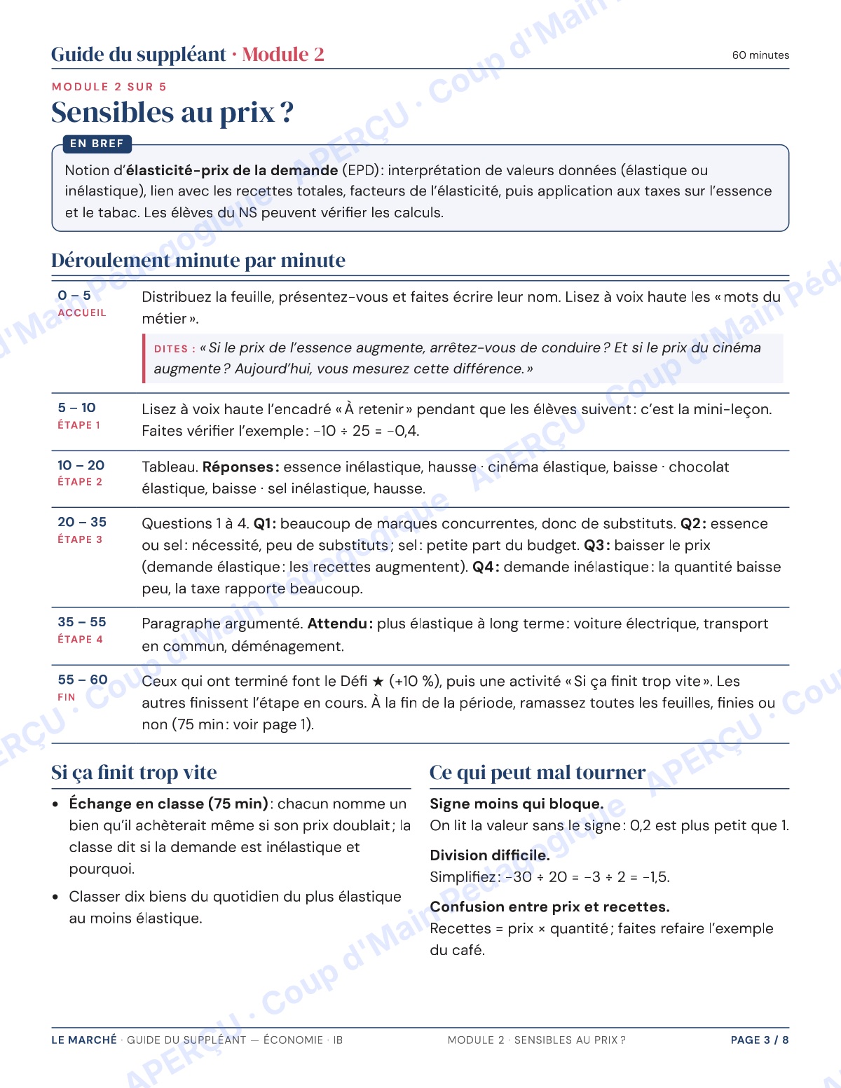 Page 3 — Économie IB — 11e-12e, trousse de suppléance
