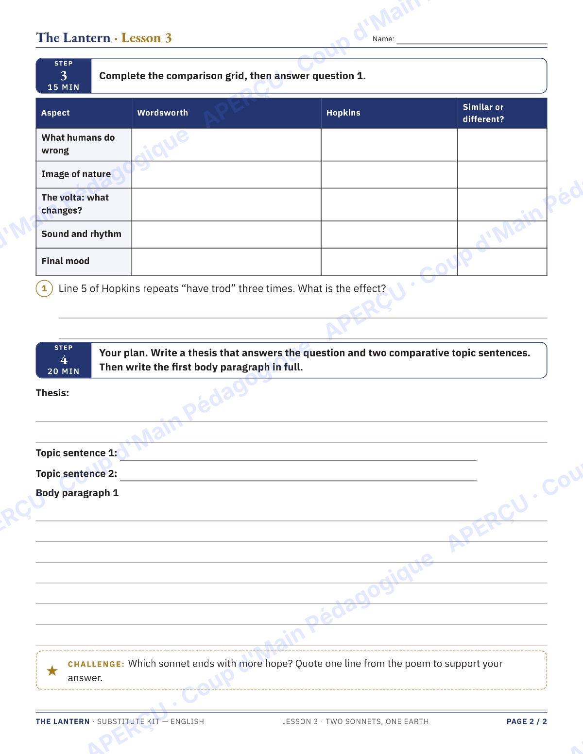 Page 6 — English A IB — 11e-12e, trousse de suppléance