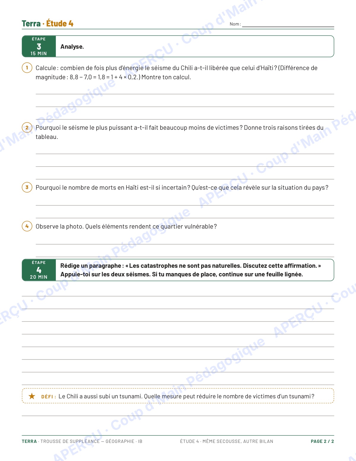 Page 8 — Géographie IB — 11e-12e, trousse de suppléance