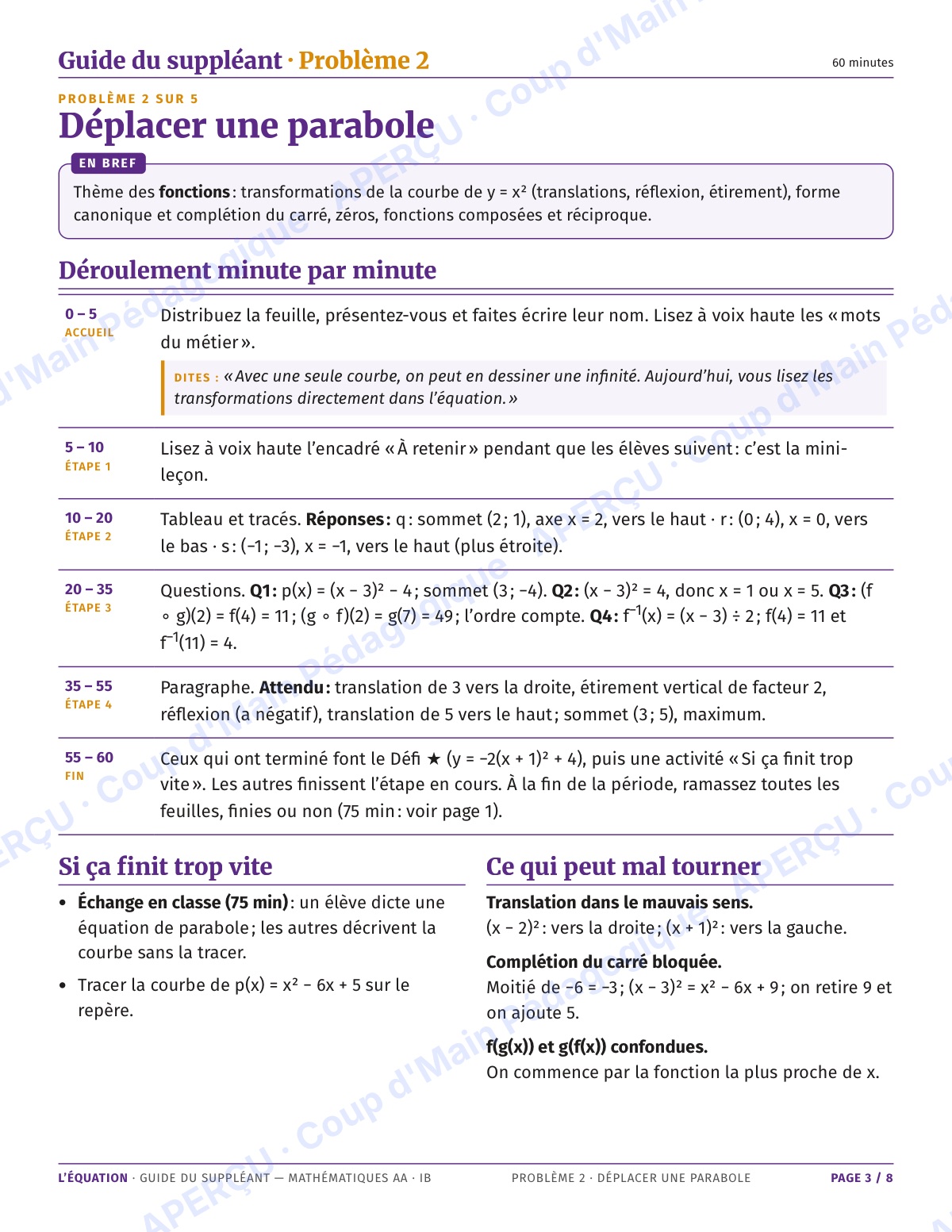 Page 3 — Maths AA IB — 11e-12e, trousse de suppléance