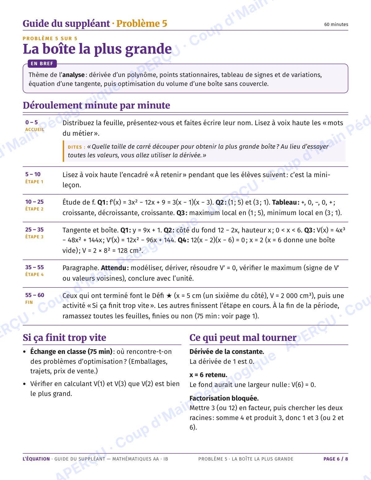 Page 6 — Maths AA IB — 11e-12e, trousse de suppléance