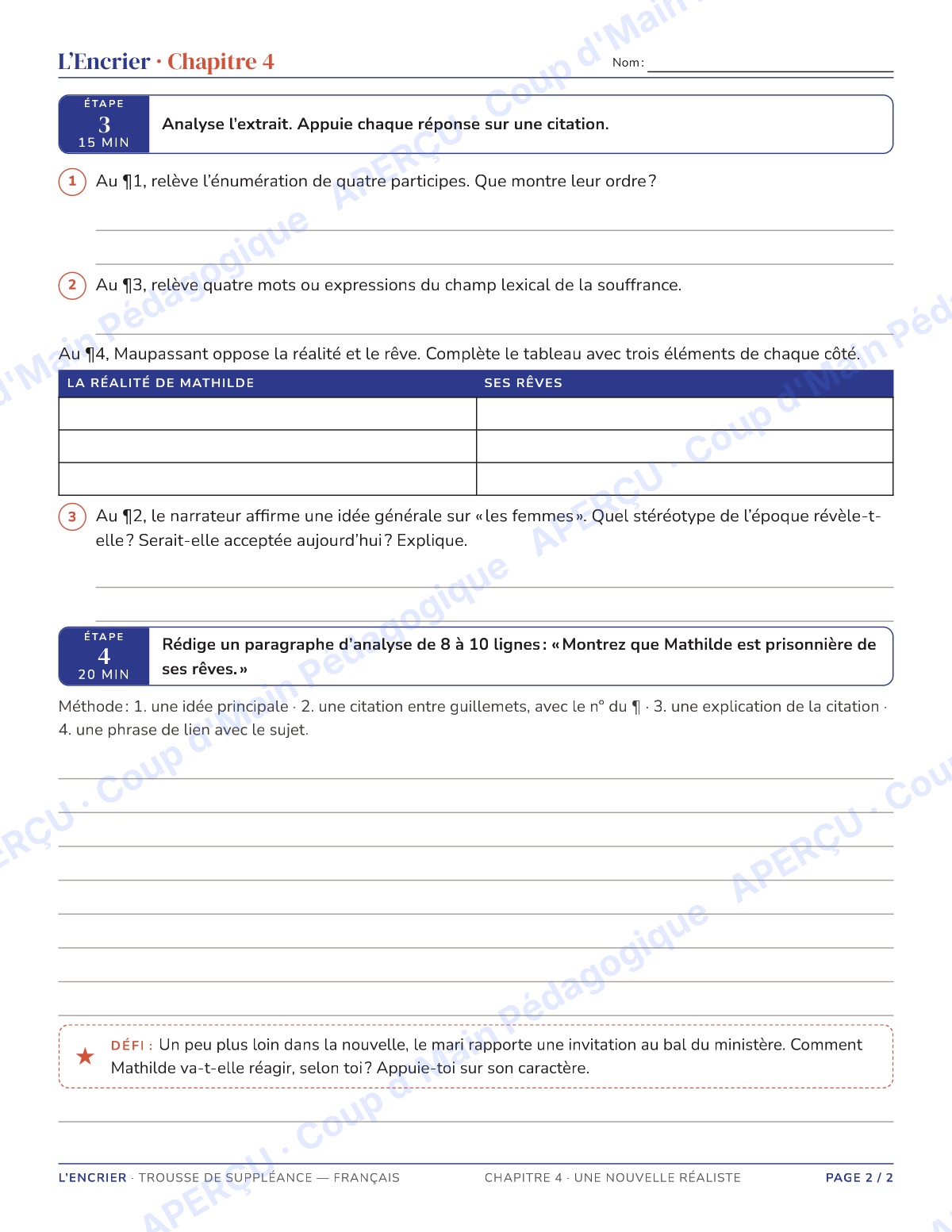 Page 8 — Français — 11e-12e, trousse de suppléance