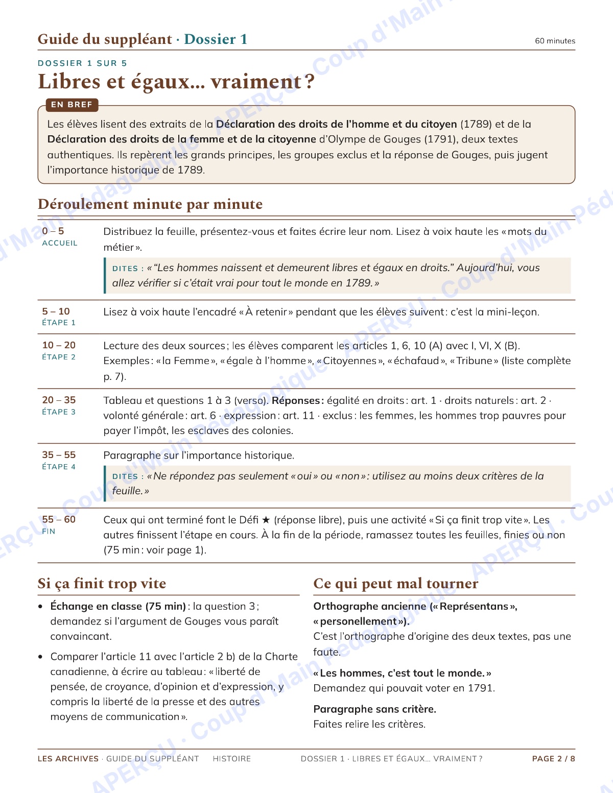 Page 2 — Les Archives (histoire) — 11e-12e, suppléance