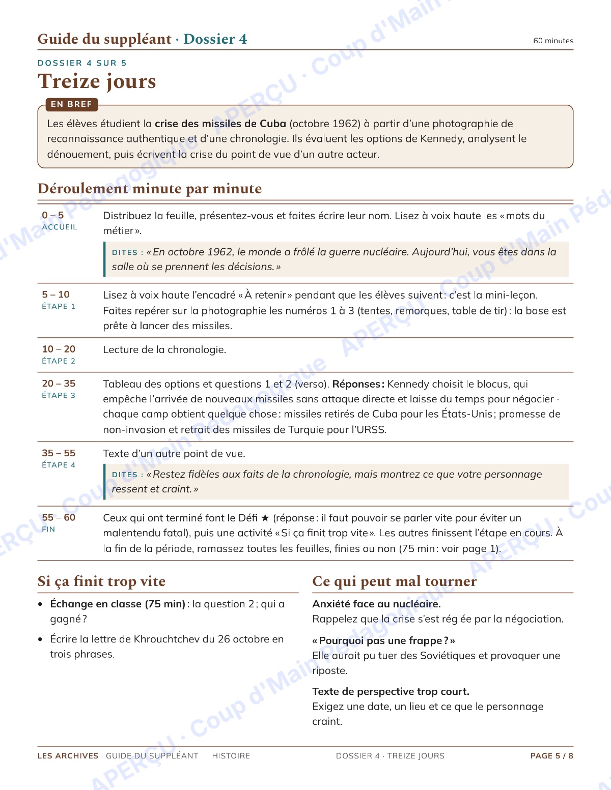 Page 5 — Les Archives (histoire) — 11e-12e, suppléance