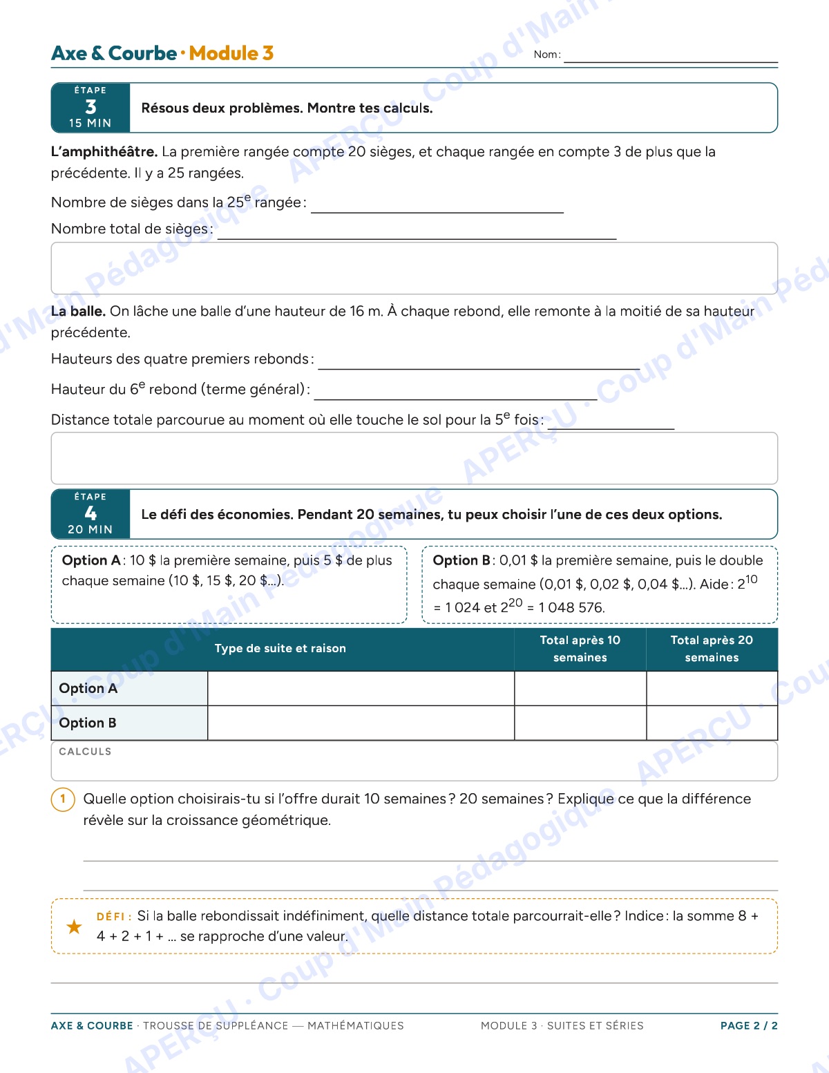 Page 6 — Mathématiques — 11e-12e, trousse de suppléance