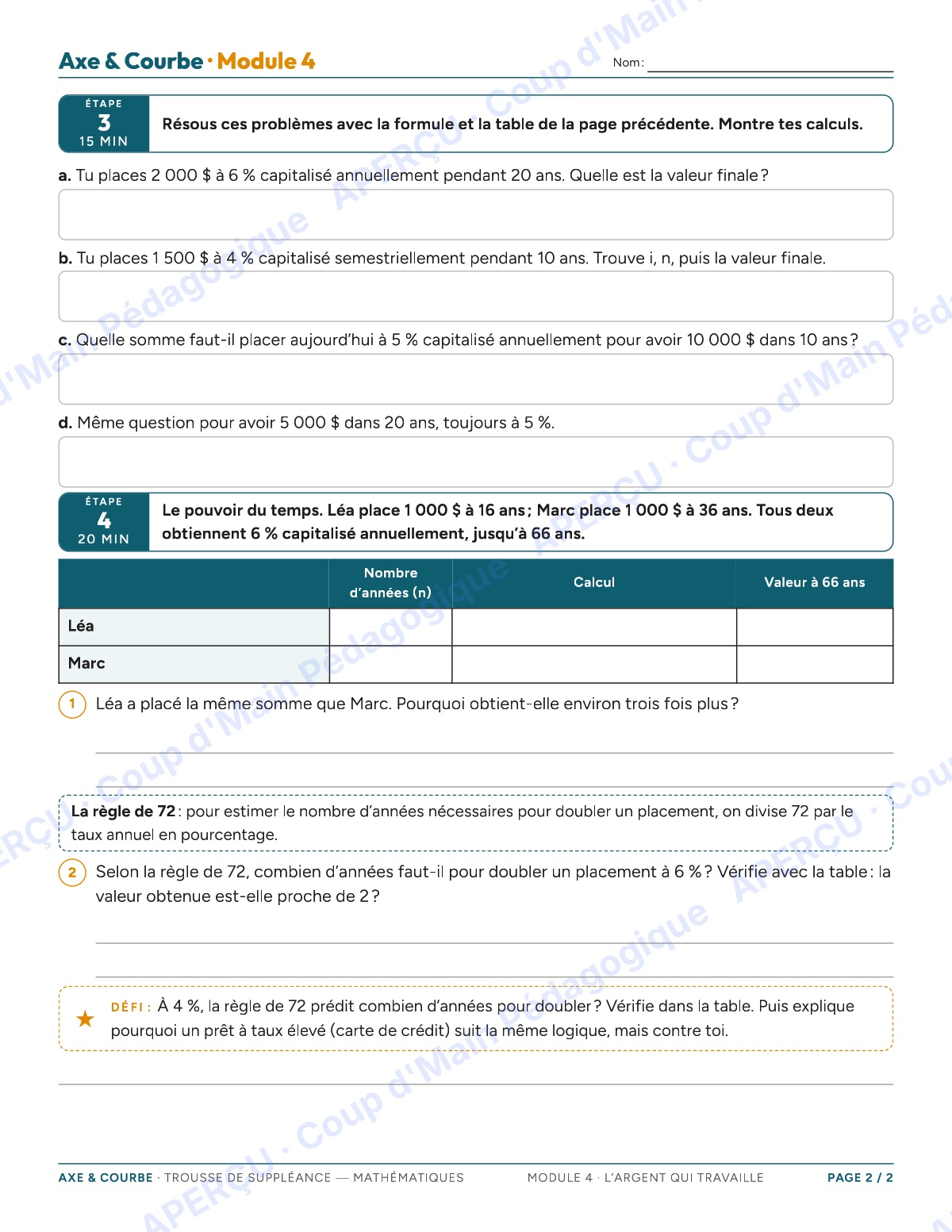 Page 8 — Mathématiques — 11e-12e, trousse de suppléance