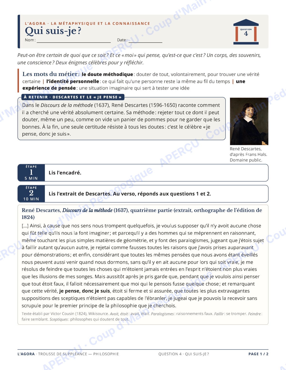 Page 7 — Philosophie — 11e-12e, trousse de suppléance