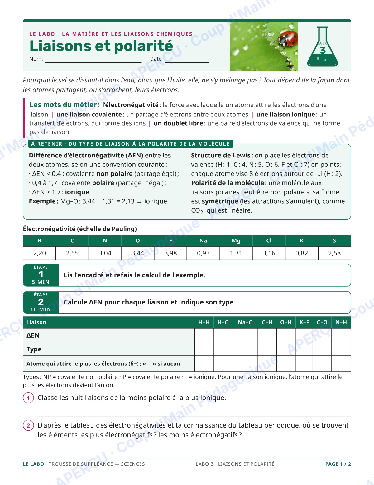 Page 5 — Sciences — 11e-12e, trousse de suppléance