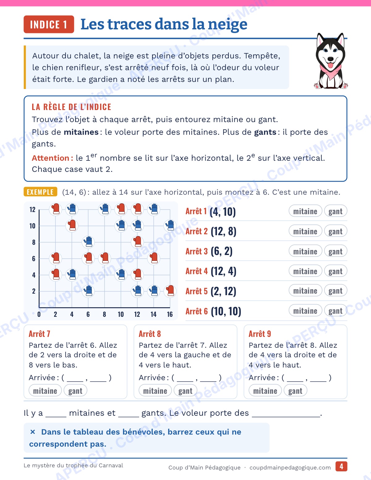 Page 4 — Le mystère du trophée du Carnaval — 5e-6e, enquête