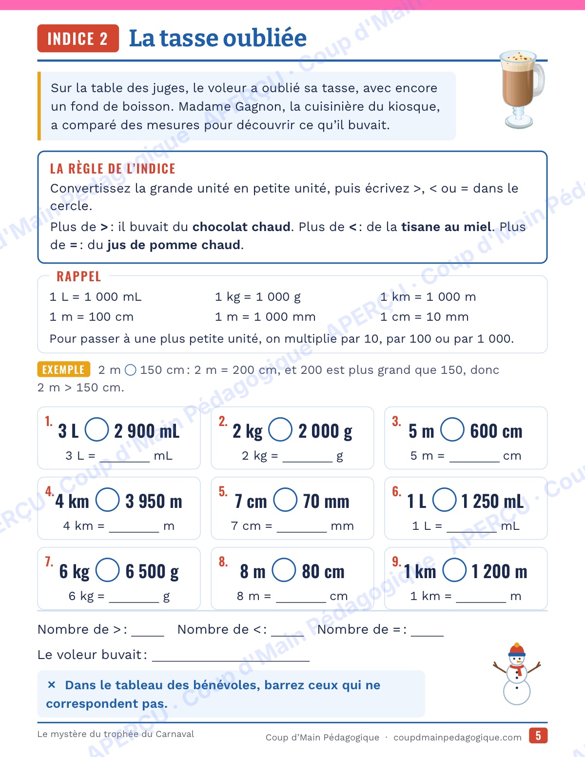 Page 5 — Le mystère du trophée du Carnaval — 5e-6e, enquête