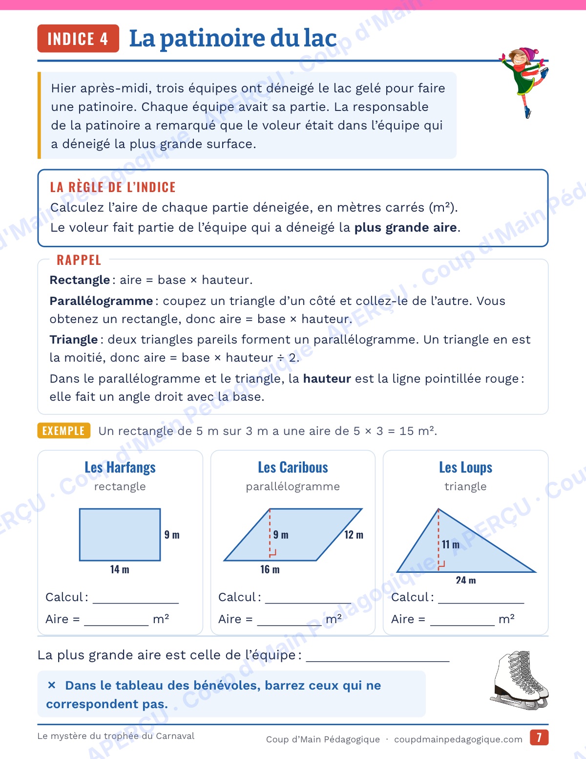 Page 7 — Le mystère du trophée du Carnaval — 5e-6e, enquête