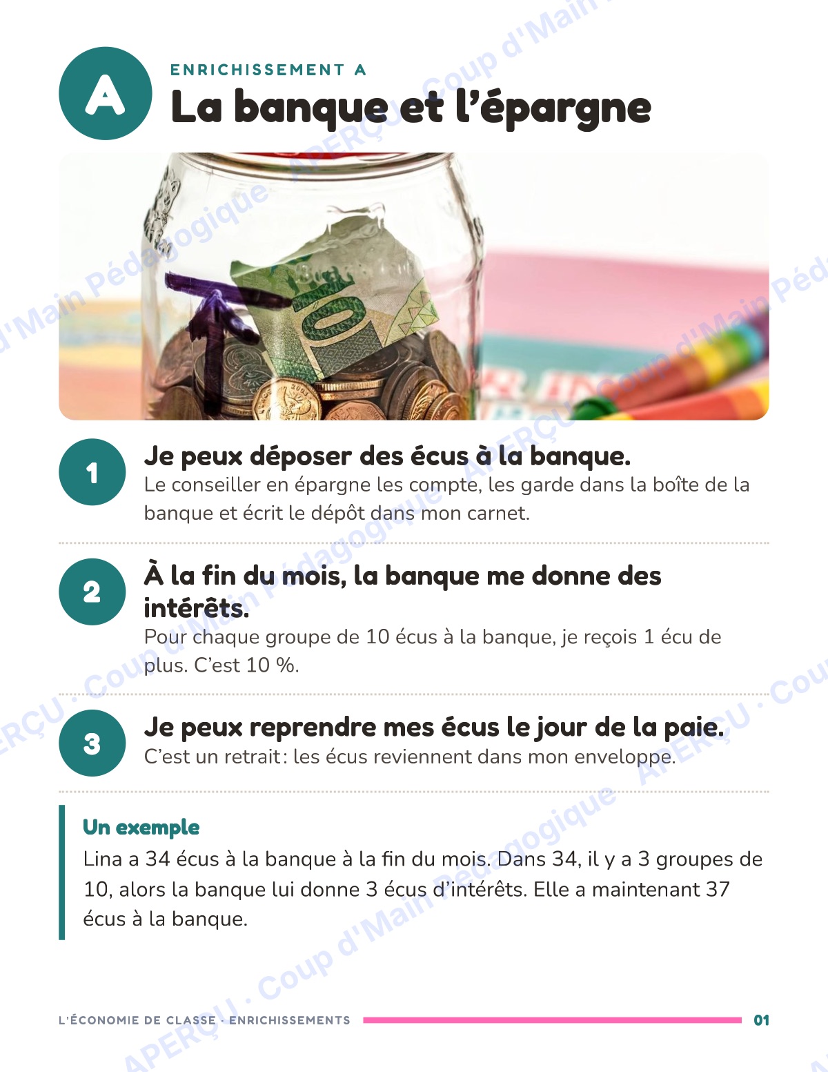 Page 5 — L'économie de classe — 4e-6e année, unité complète