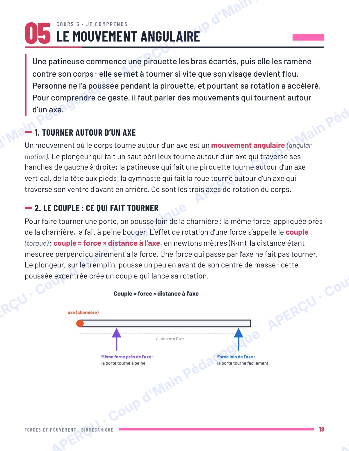 Page 1 — Forces et mouvement — 11e année, IB SEHS, unité