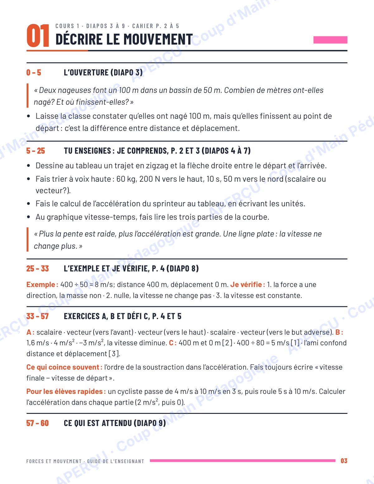 Page 7 — Forces et mouvement — 11e année, IB SEHS, unité