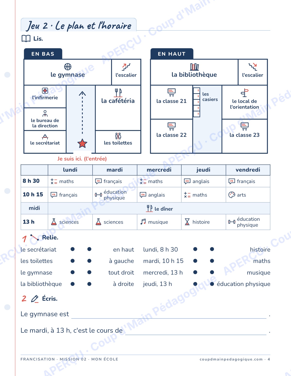 Page 4 — Mission 2 : mon école — 7e-9e, francisation