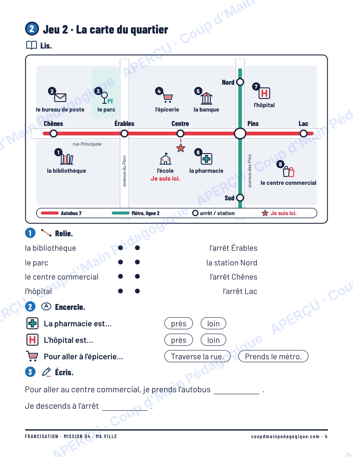 Page 4 — Mission 4 : ma ville — 7e-9e, francisation