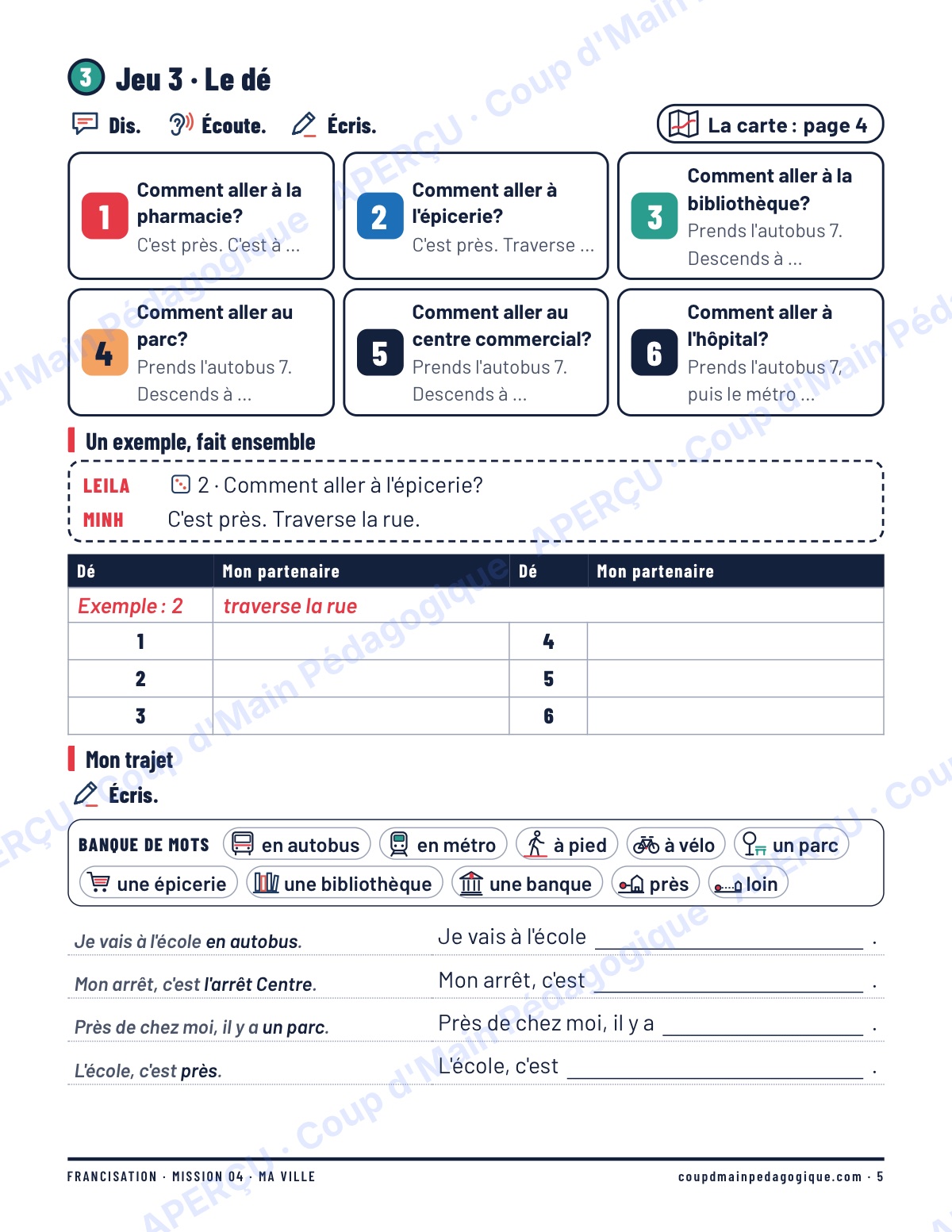 Page 5 — Mission 4 : ma ville — 7e-9e, francisation