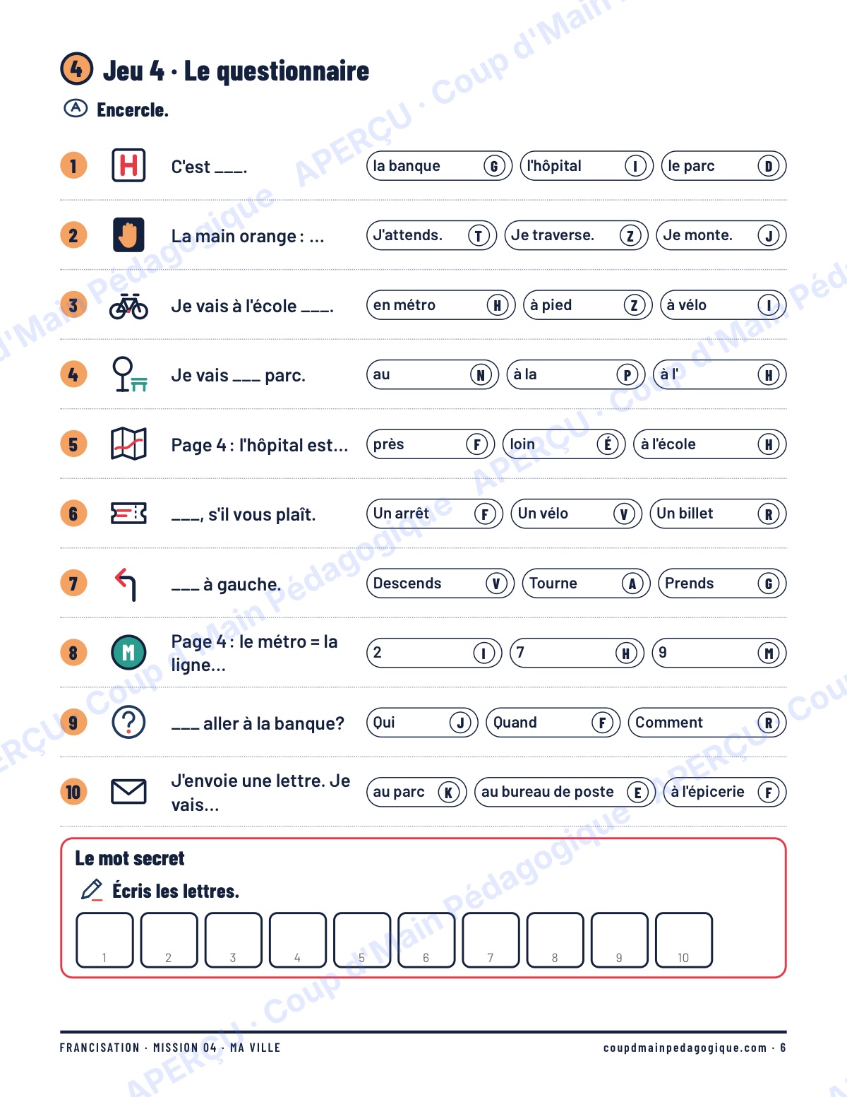Page 6 — Mission 4 : ma ville — 7e-9e, francisation