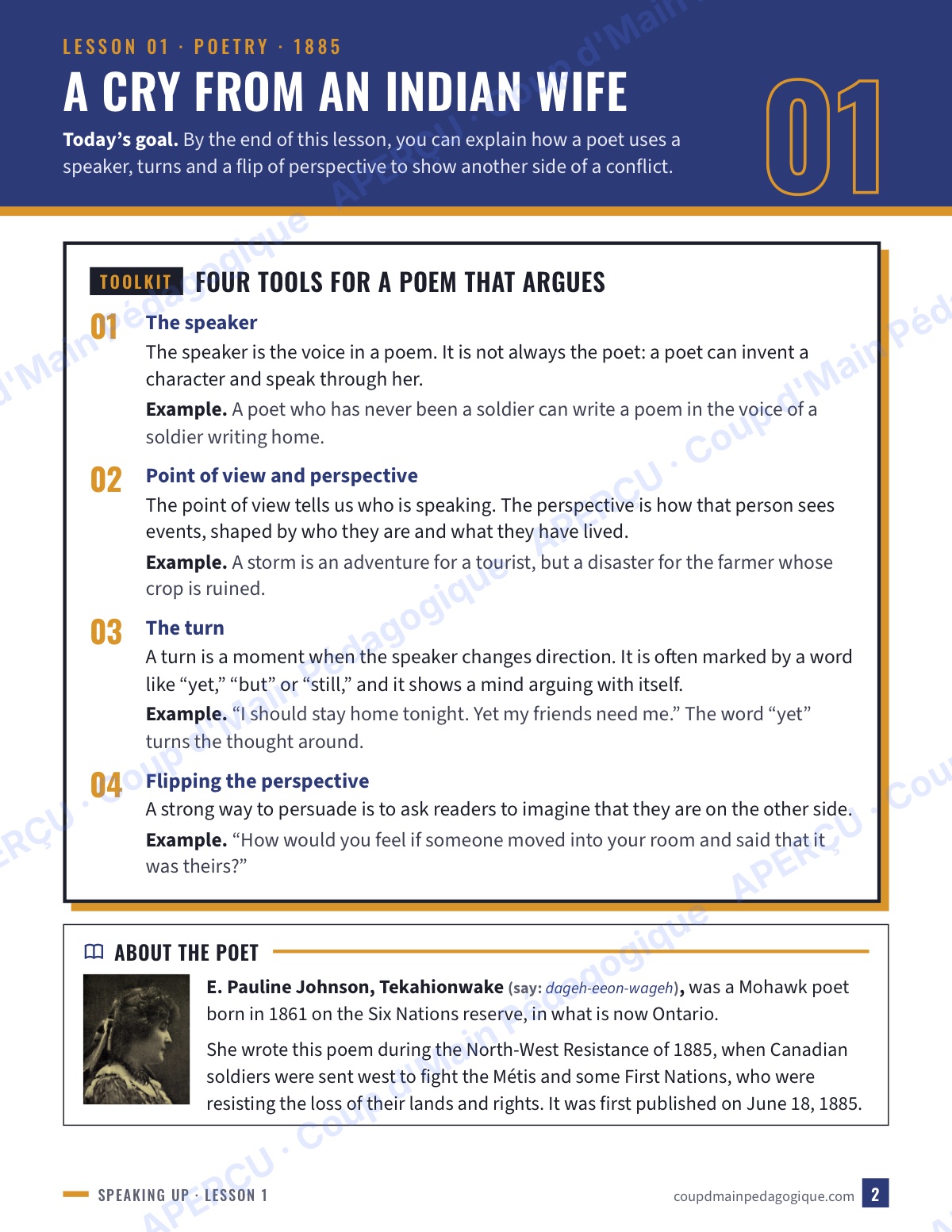 Page 2 — Speaking Up (EFP) — 10e-12e, suppléance, C.-B.