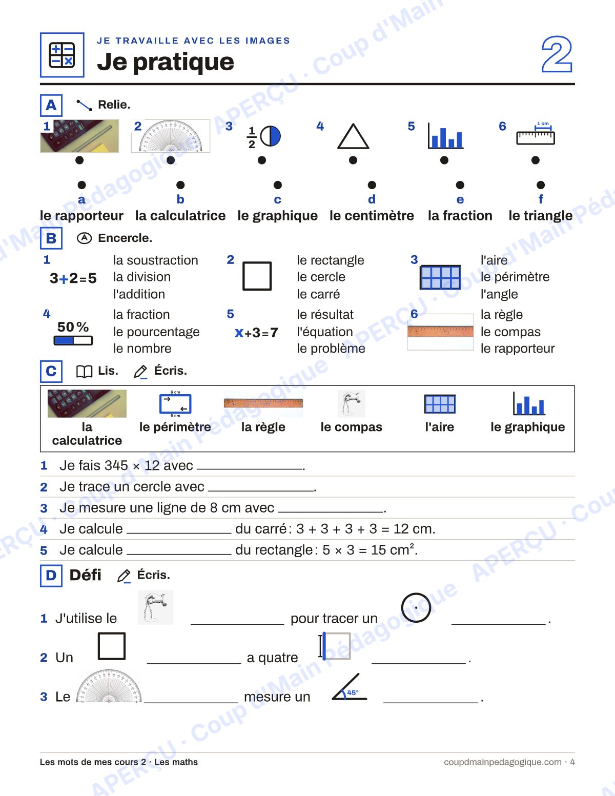 Page 4 — Lexique des maths — 7e-9e année, francisation