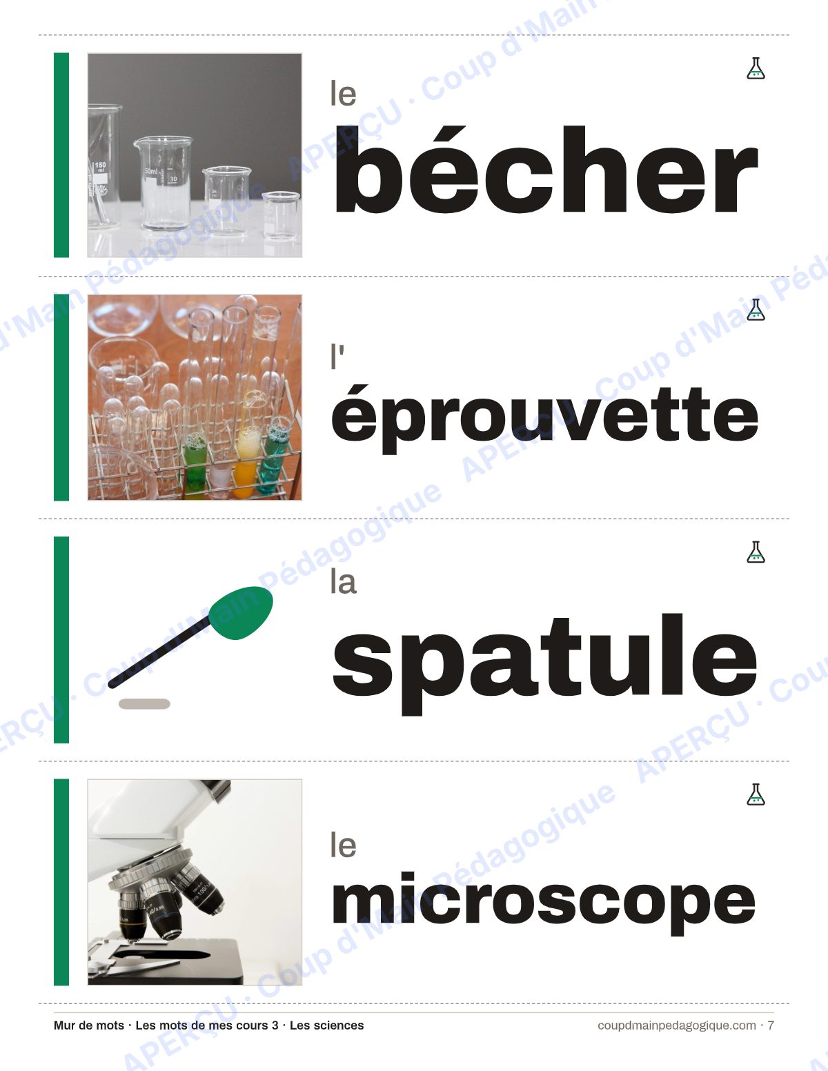 Page 7 — Lexique des sciences — 7e-9e année, francisation