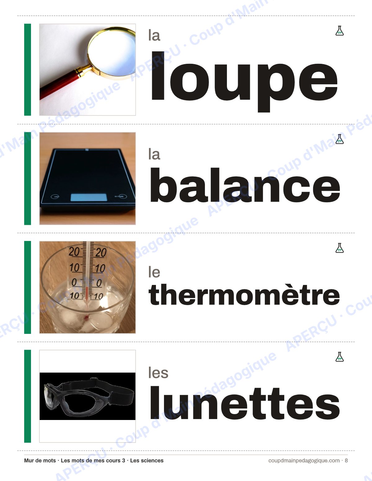 Page 8 — Lexique des sciences — 7e-9e année, francisation