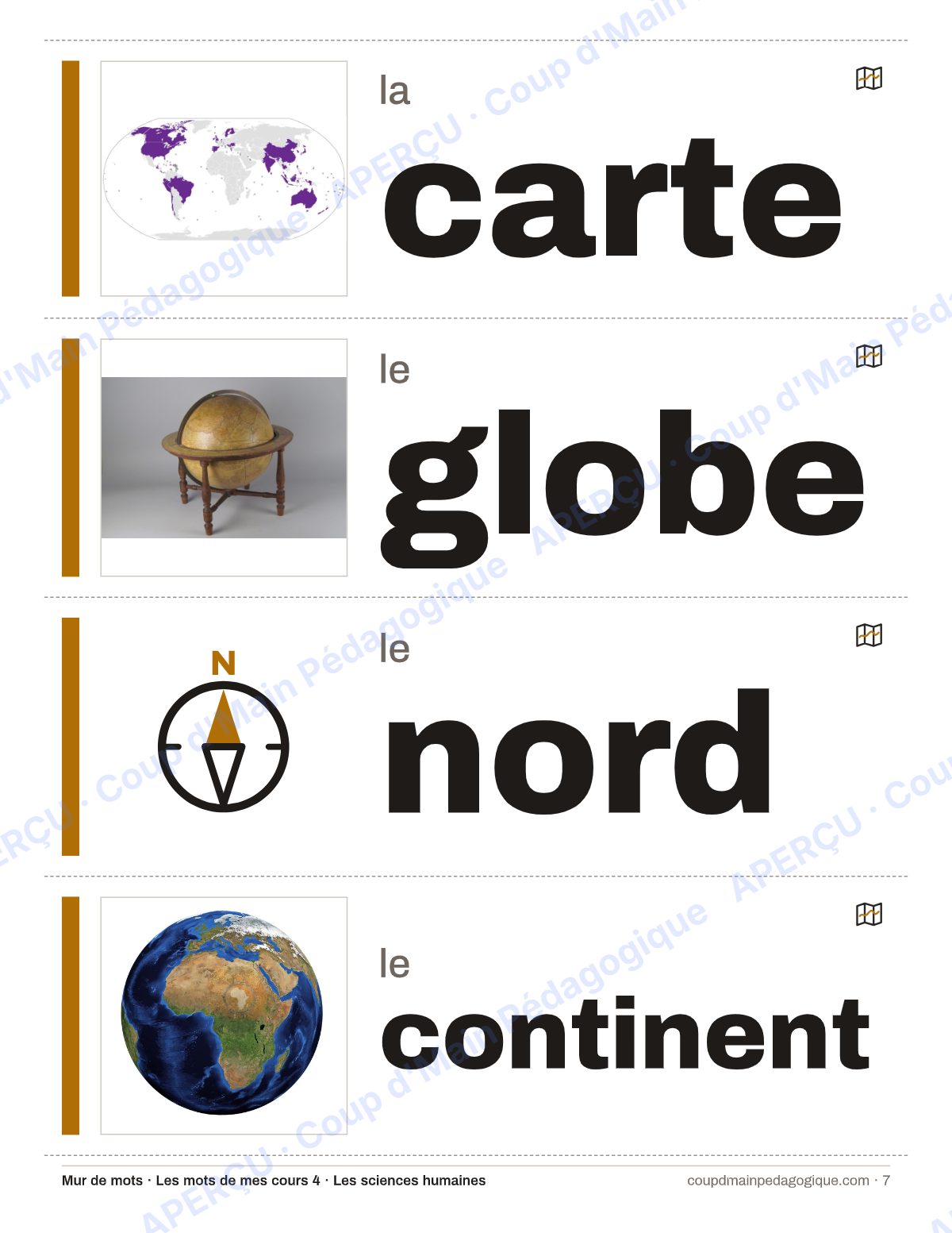 Page 7 — Lexique de sciences humaines — 7e-9e année, francisation
