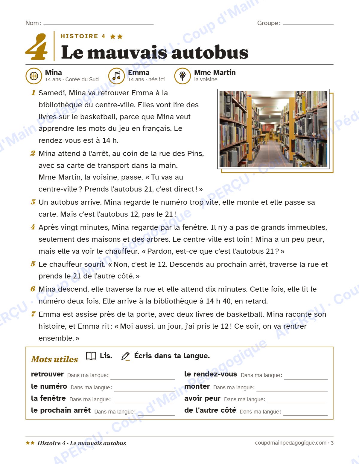 Page 3 — Histoire 4 : le mauvais autobus — francisation