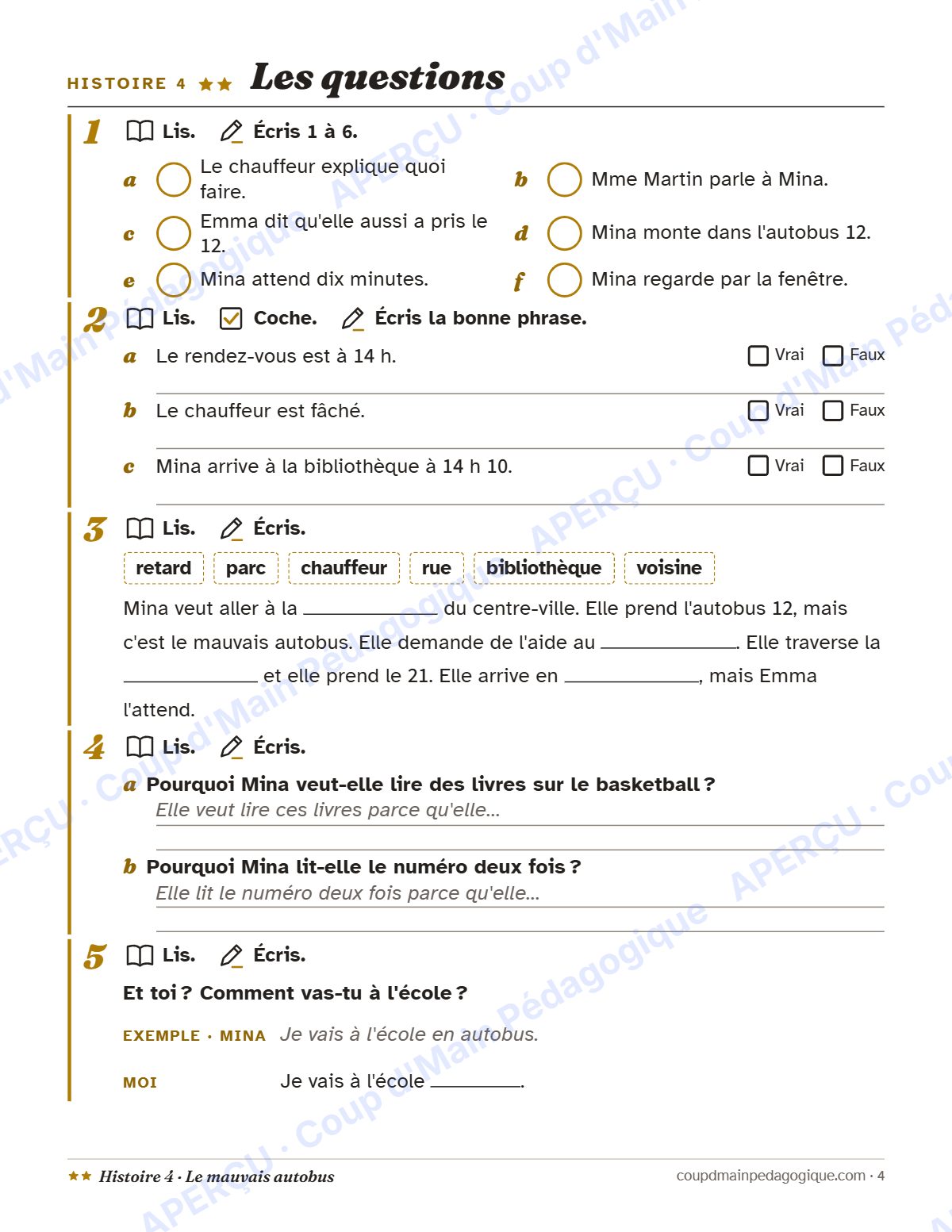 Page 4 — Histoire 4 : le mauvais autobus — francisation