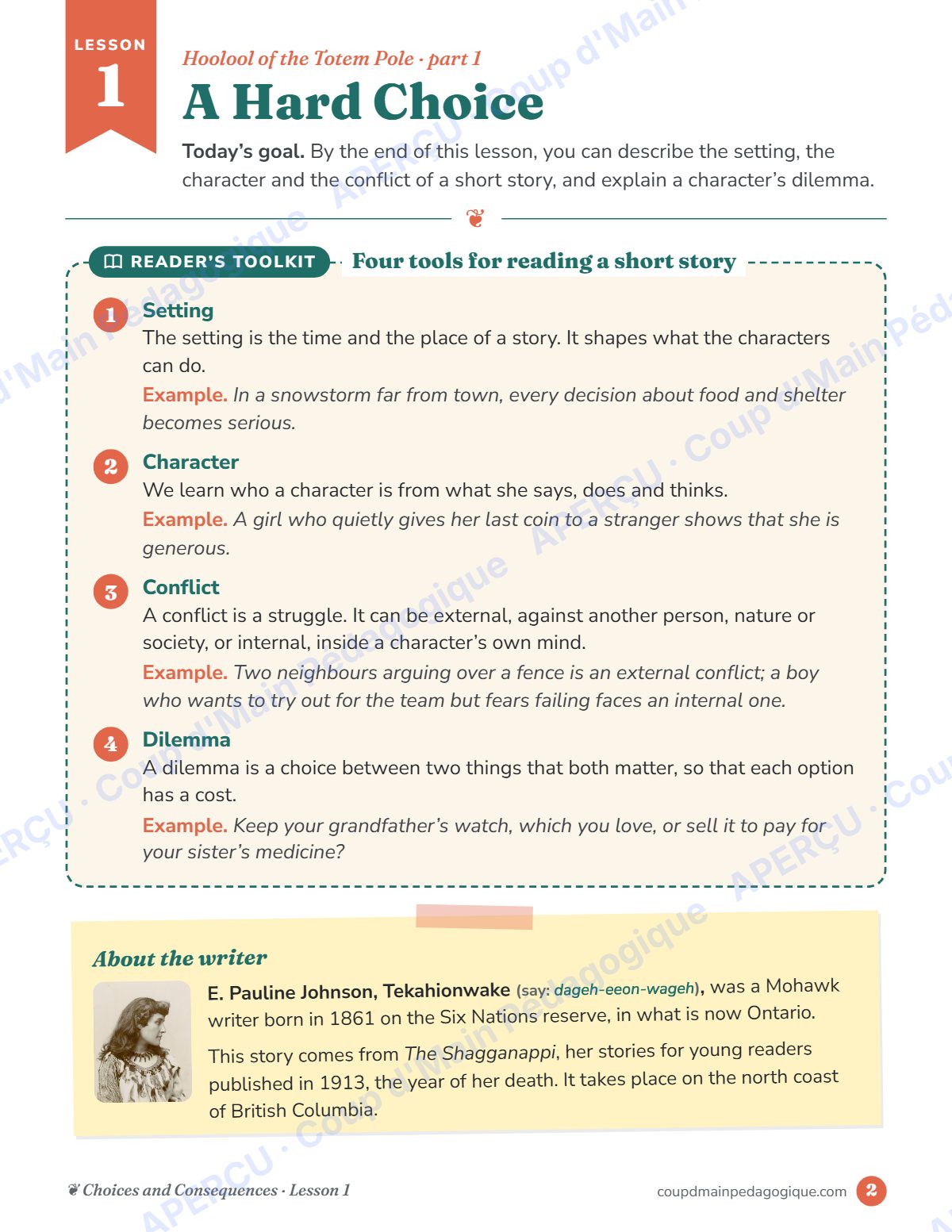 Page 2 — Choices and Consequences (EFP) — 10e année, suppléance