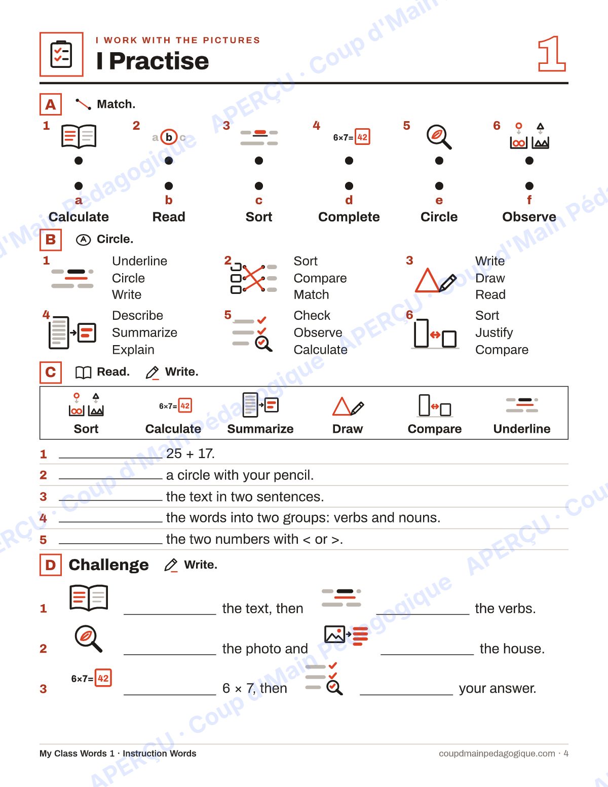 Page 5 — My Class Words — 7e-9e année, anglais, 6 lexiques