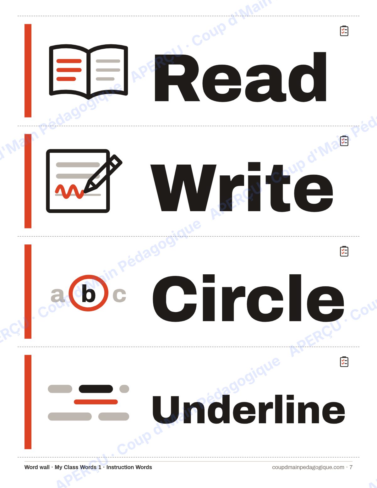 Page 8 — My Class Words — 7e-9e année, anglais, 6 lexiques