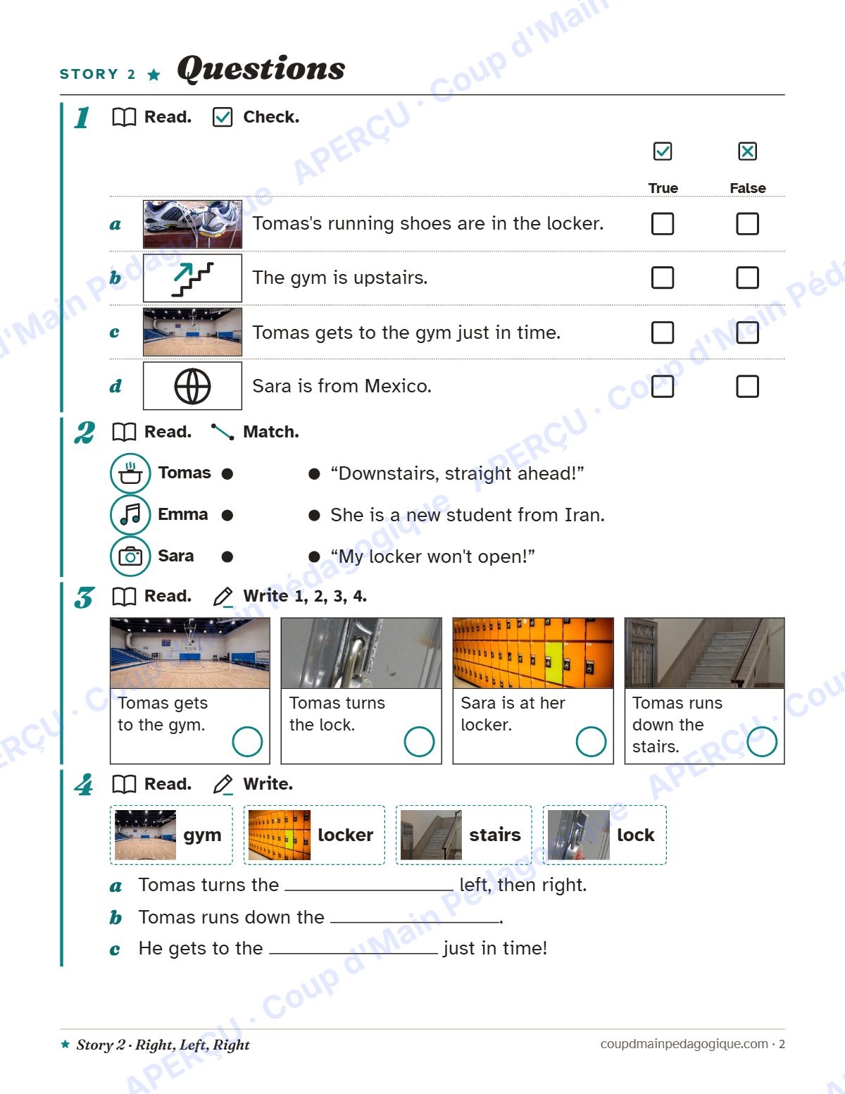 Page 8 — Short Stories, les 8 histoires — 7e-9e année, anglais