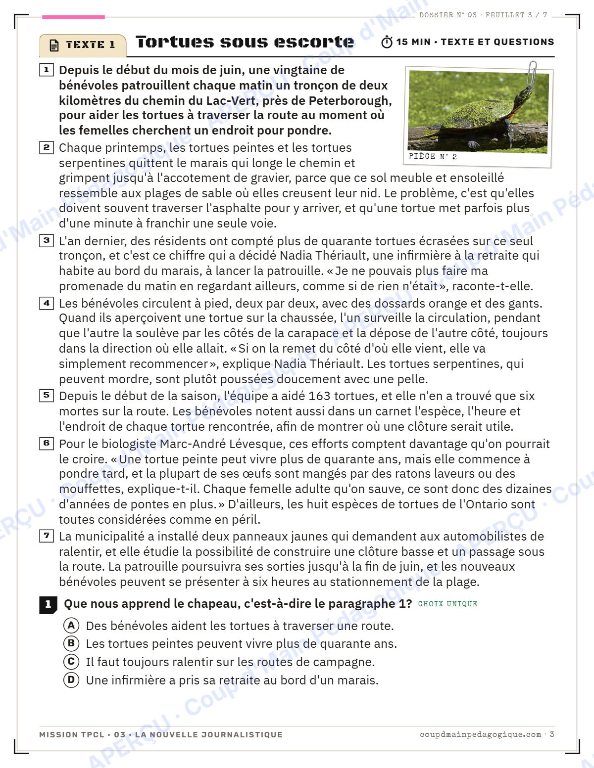 Page 3 — Mission TPCL 3 : la nouvelle journalistique — 10e année