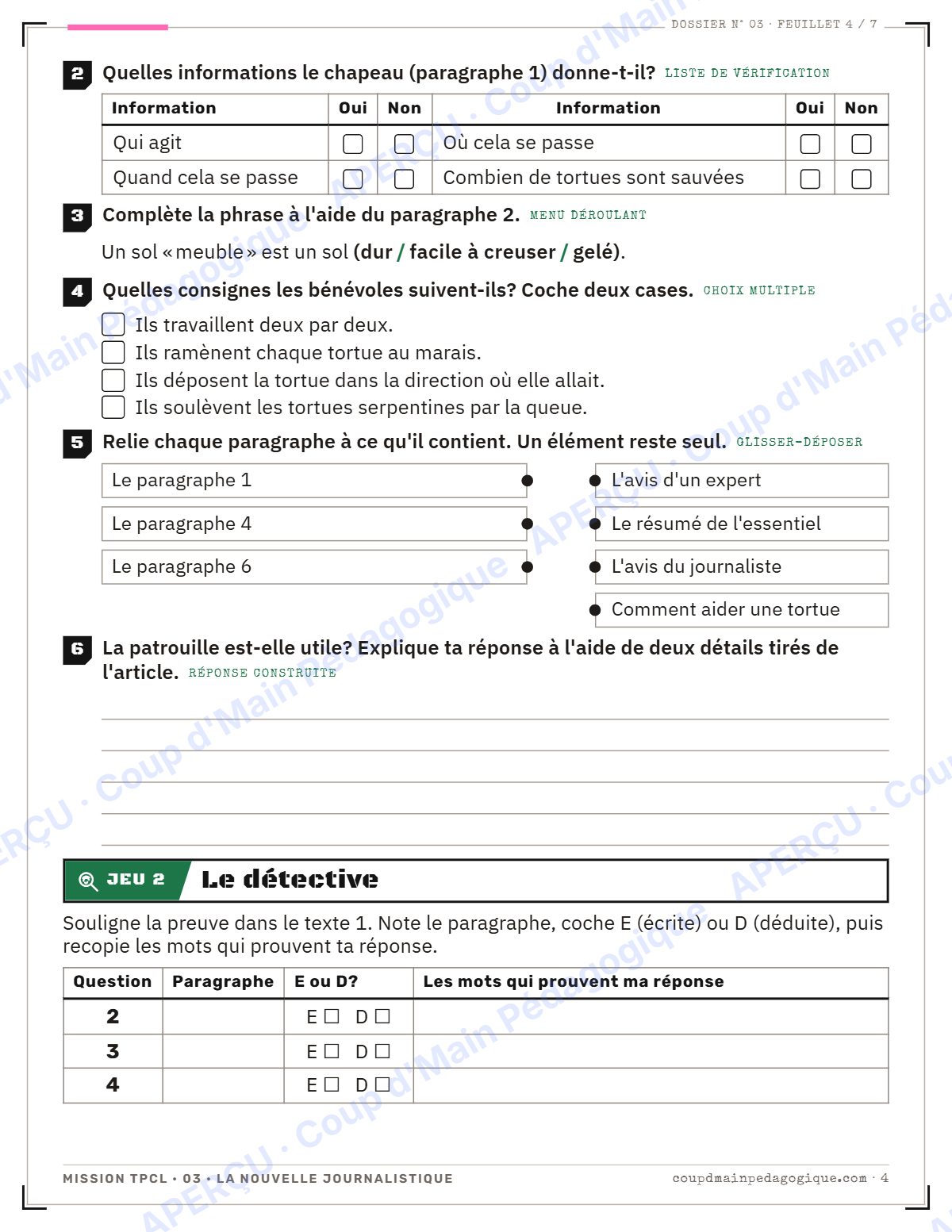 Page 4 — Mission TPCL 3 : la nouvelle journalistique — 10e année