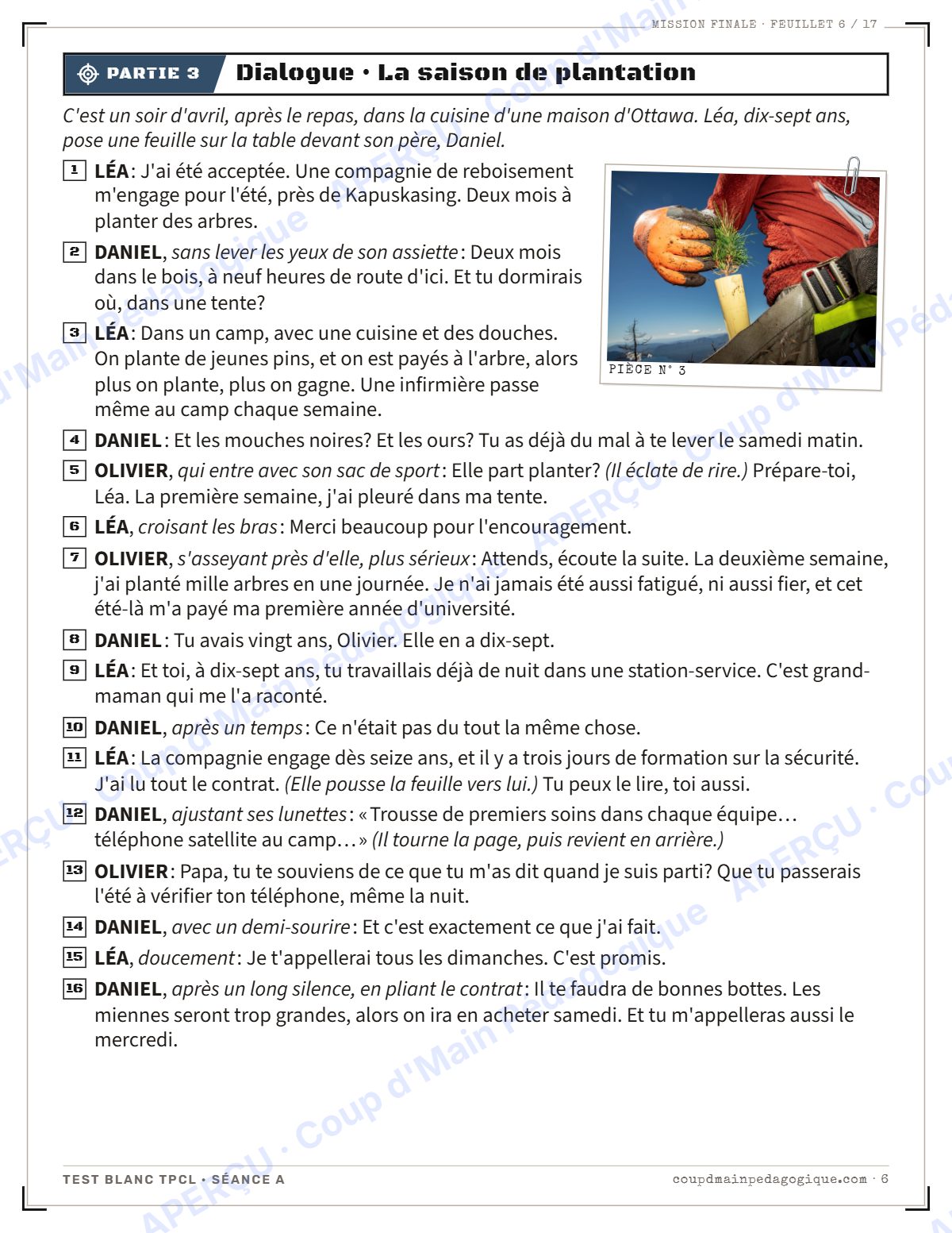 Page 6 — Test blanc TPCL et corrigé — 10e année, évaluation