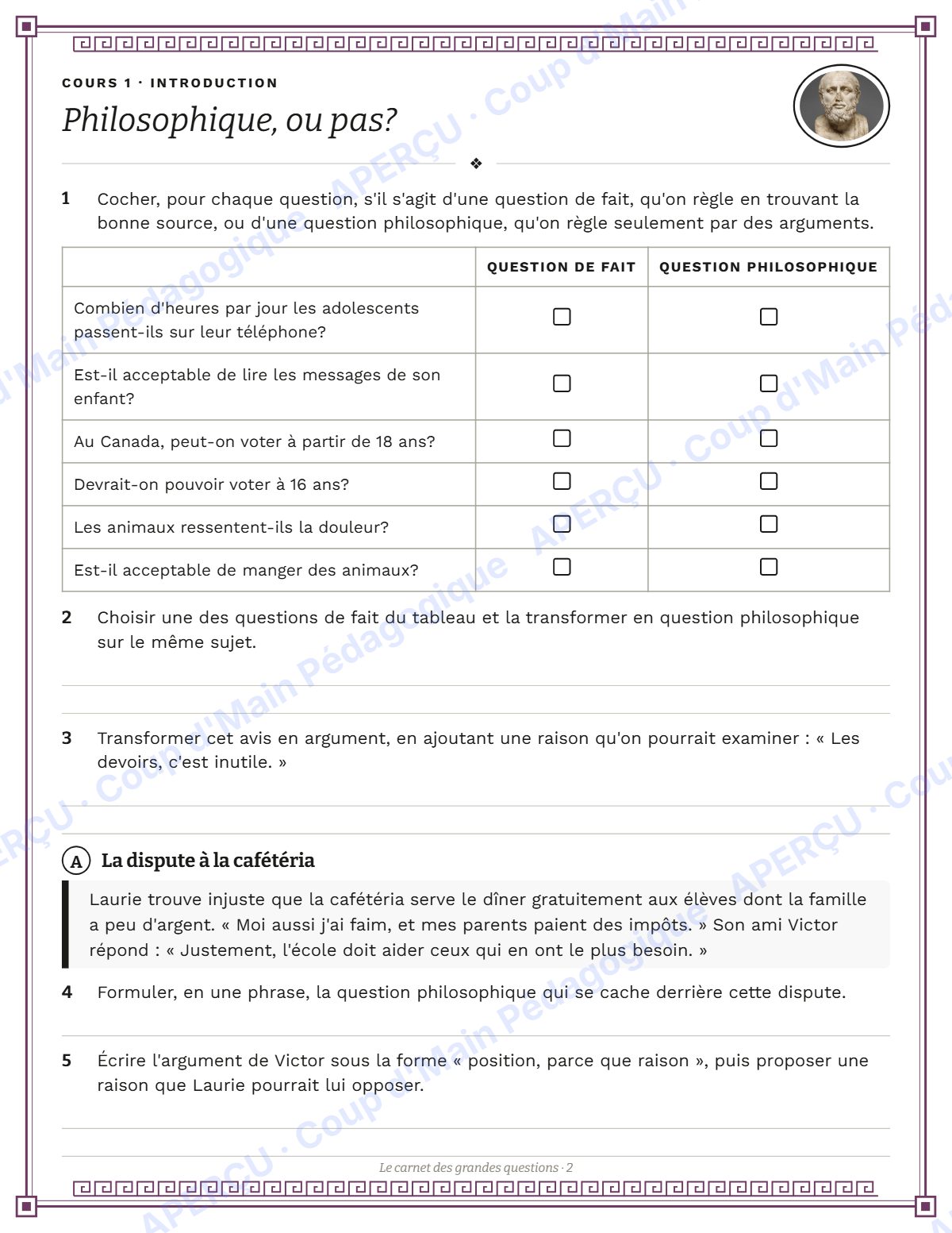 Page 2 — Introduction à la philosophie — 11e-12e, unité