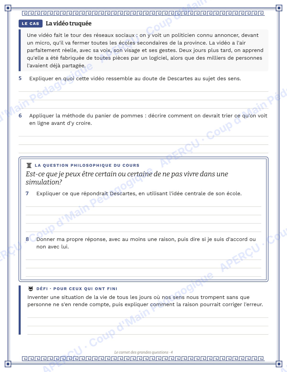 Page 4 — Introduction à la philosophie — 11e-12e, unité