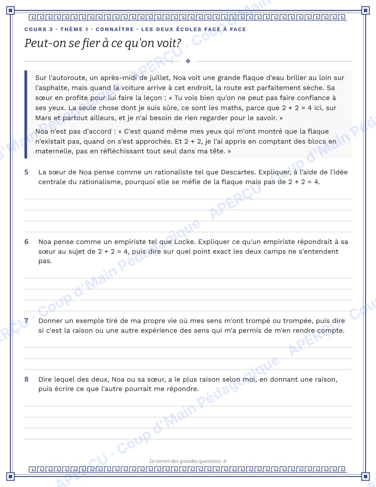 Page 6 — Introduction à la philosophie — 11e-12e, unité