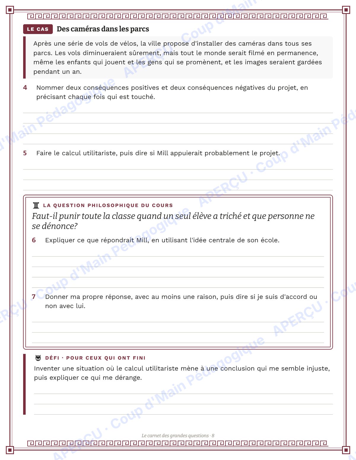 Page 8 — Introduction à la philosophie — 11e-12e, unité