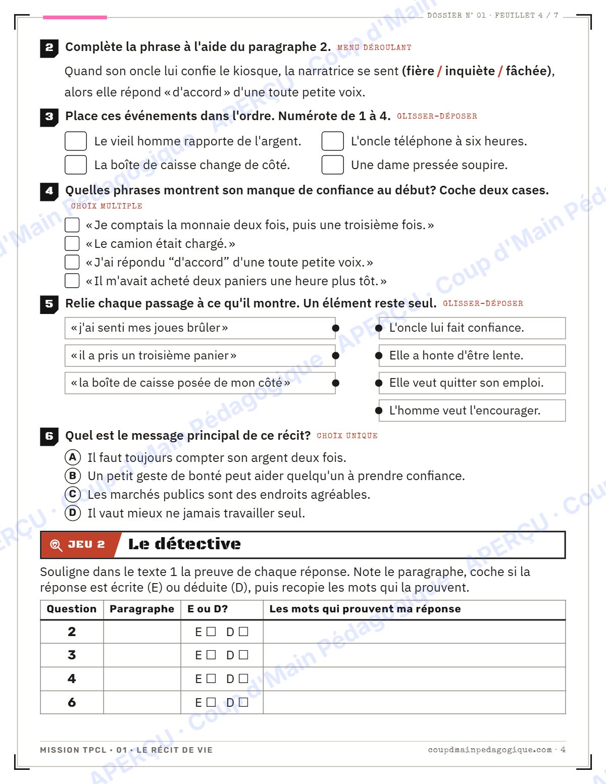 Page 5 — Mission TPCL : la trousse complète — 10e année, unité