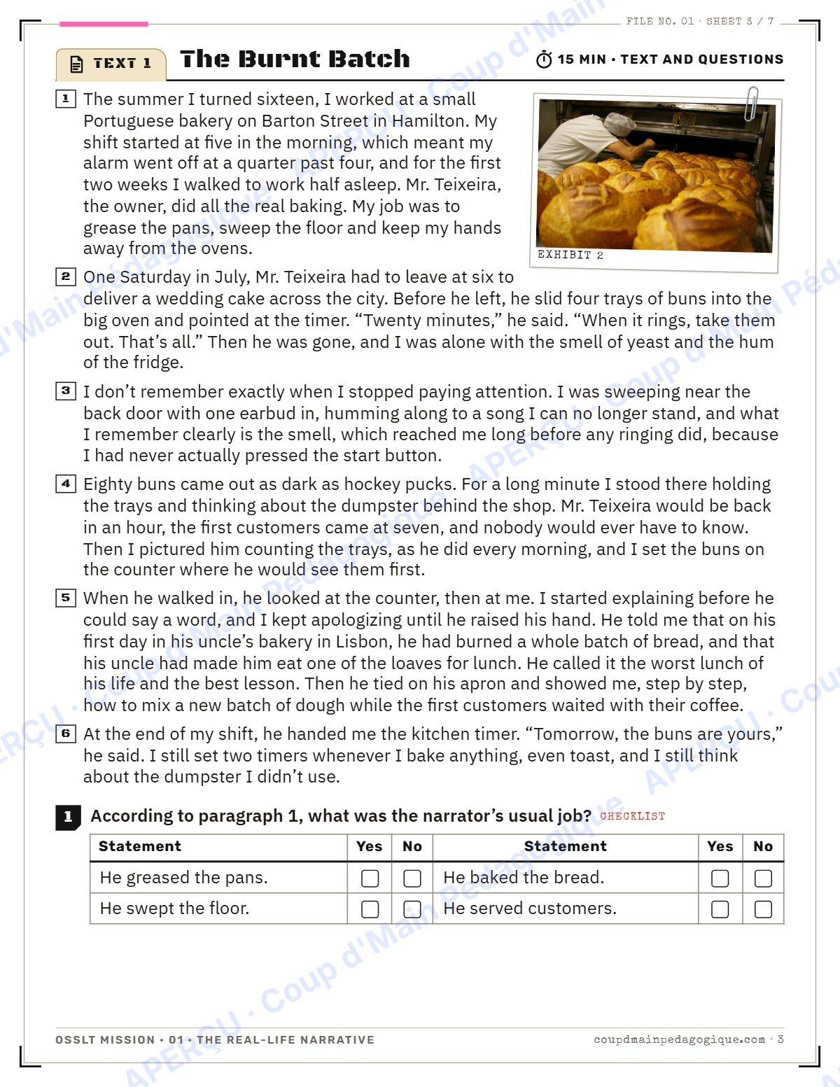 Page 4 — Mission OSSLT : trousse complète — 10e année, unité