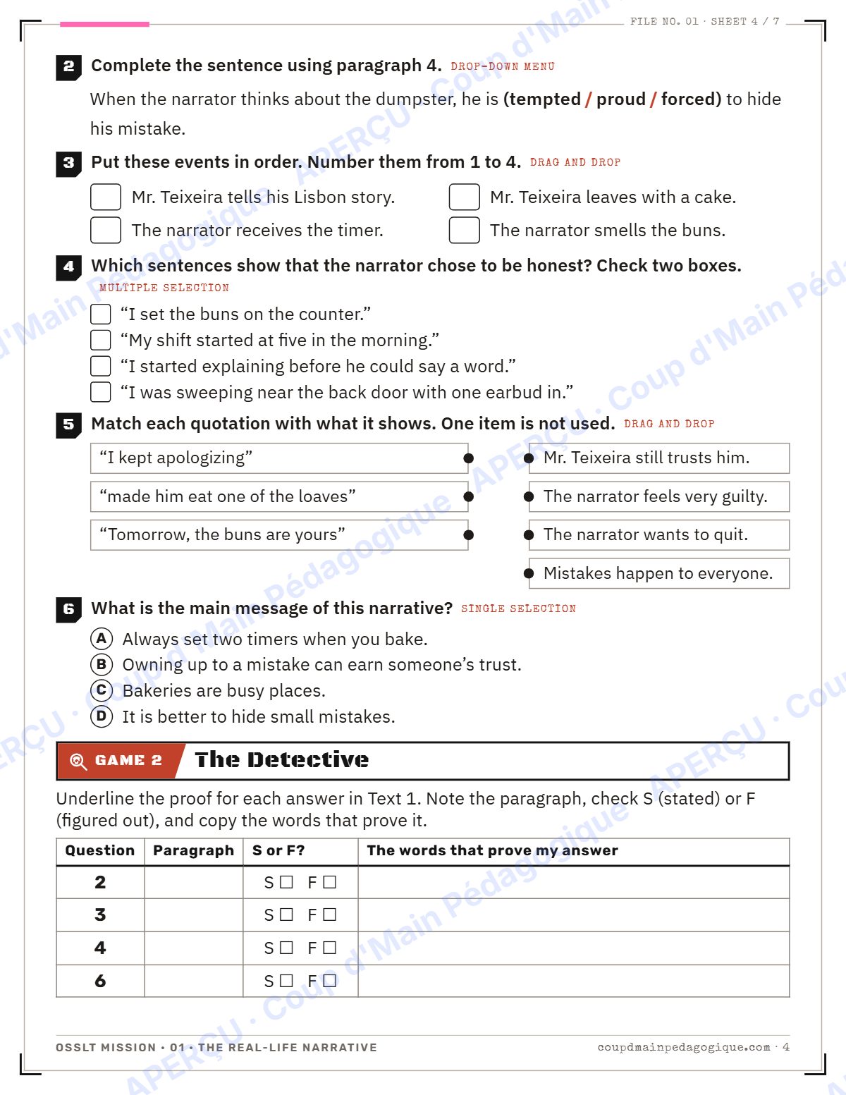 Page 5 — Mission OSSLT : trousse complète — 10e année, unité